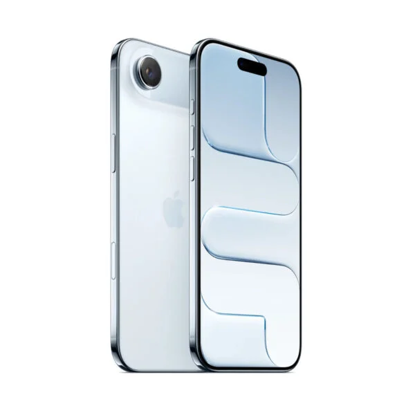 Смартфон Apple iPhone Air Sky Blue — вид сзади и спереди, небесно-голубой цвет