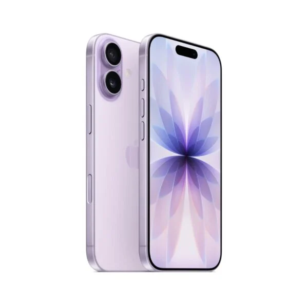 Смартфон Apple iPhone 17 Lavender — вид сзади и спереди, лавандовый цвет