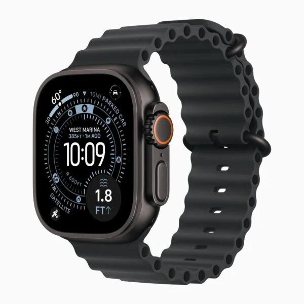 Смарт-часы Apple Watch Ultra 3 Black Titanium с ремешком Ocean Band.