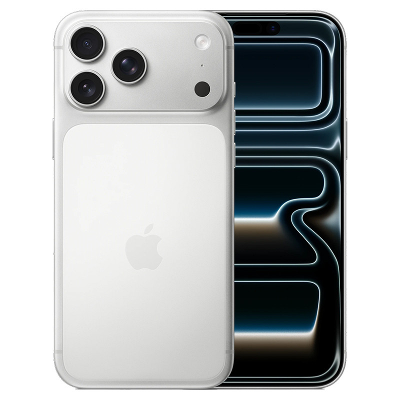 iPhone_17_Pro_max_512_Silver Смартфон iPhone 17 Pro Max 512Gb Silver титановый корпус вид сзади.