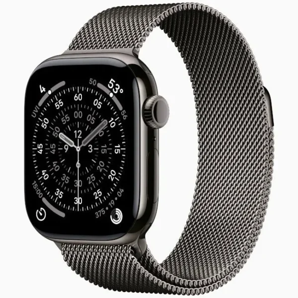 Apple Watch 11 46 Slate Milanese Loop M/L